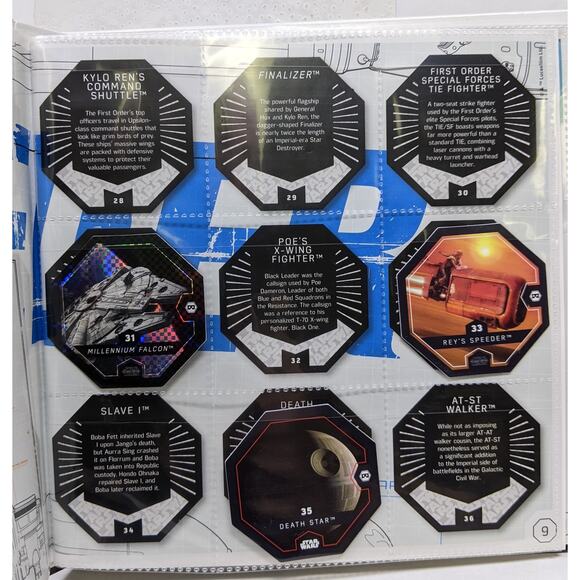 Winn Dixie Collector Star Wars Cosmic Shell Collector Album with 39 Shells Pogs - Picture 5 of 12